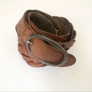 Brown leather braided American Eagle belt